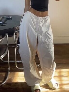 White Parachute Pants